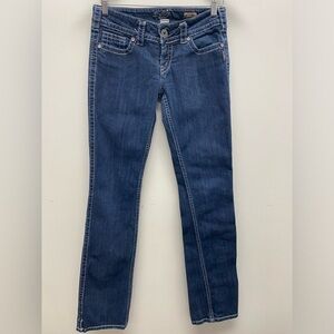 4 for $25 💜 Silver Jeans Mckenzie Baby Boot Cut Straight Leg Denim Size 29 / 36